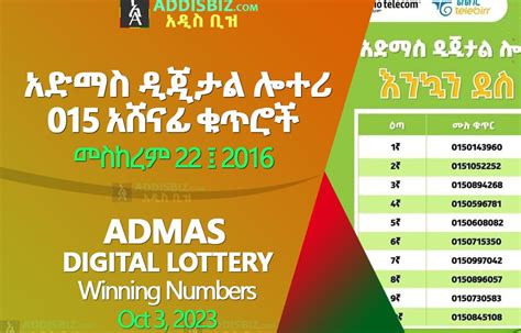 admas lottery 2016|ADMAS LOTTERY ETHIOPIA 2016 WINNING NUMBERS TODAY.